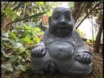 Lachende Boeddha beeld beton zwaar 70 kg, Tuin en Terras, Gebruikt, Ophalen