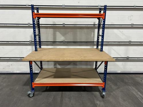 Werkbank op wielen 170 x 100 x 200 cm (BxDxH) - 3 niveaus, Doe-het-zelf en Verbouw, Werkbanken, Nieuw, 170 cm of meer, Ophalen of Verzenden