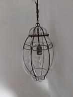 Glazen Hanglamp met Ketting - 40cm, Huis en Inrichting, Lampen | Hanglampen, Ophalen, Zo goed als nieuw, Glas, Modern