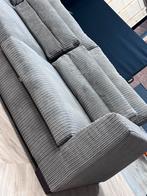 ZGAN XL Ribstof Hoekbank - Grijs - 327 x 327 - Links/Rechts, Ophalen, Hoekbank, 300 cm of meer, Zo goed als nieuw
