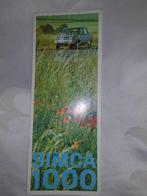 Oude Franse Simca 1000 folder 1968, Ophalen of Verzenden, Gelezen, Overige merken