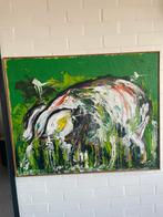 Olieverf schilderij “varken”, Antiek en Kunst, Kunst | Schilderijen | Abstract, Ophalen