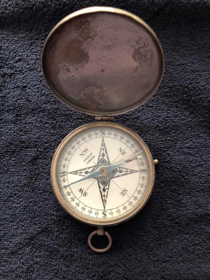 Antiek Zakkompas - Stanley London, Antiek en Kunst, Antiek | Gereedschap en Instrumenten, Ophalen of Verzenden