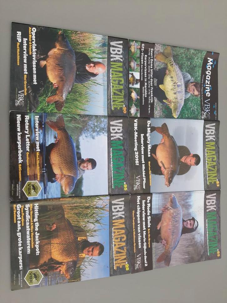 Te koop 5-tal VBK magazines vol topvissen en vistoppers., Watersport en Boten, Hengelsport | Karpervissen, Zo goed als nieuw, Ophalen of Verzenden