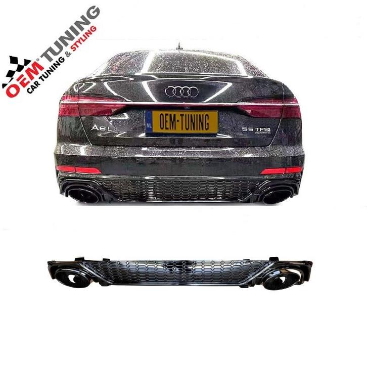 A6 RS6 C8 Honeycomb look Diffuser | hoogglans zwart | 18 –25, Auto diversen, Tuning en Styling, Ophalen of Verzenden