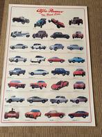 Grote poster van diverse modellen Alfa Romeo, Ophalen of Verzenden, Zo goed als nieuw, Auto's