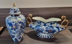Hubert Bequet Vaas & Schaal - Handgeschilderd, Antiek en Kunst, Antiek | Keramiek en Aardewerk, Ophalen of Verzenden