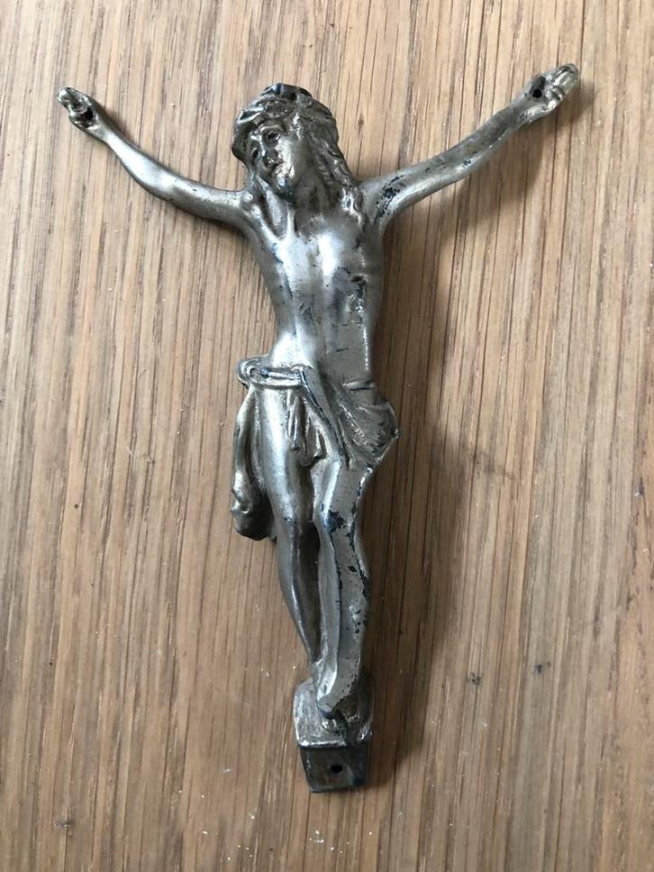 Jezus Christus figuur, metaal, Antiek en Kunst, Antiek | Religie, Ophalen of Verzenden