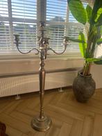Zilverkleurige grote kandelaar 146m, Antiek en Kunst, Ophalen, Overige materialen