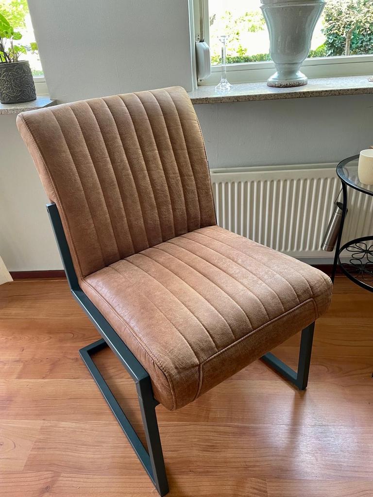 Set van 3 Eetkamerstoelen, Huis en Inrichting, Stoelen, Gebruikt, Drie, Hout, Bruin, Ophalen