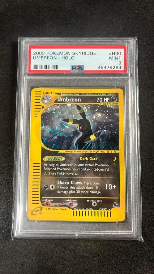 Umbreon skyridge holo #H30 PSA 9 pokemon kaart, Hobby en Vrije tijd, Verzamelkaartspellen | Pokémon, Zo goed als nieuw, Losse kaart