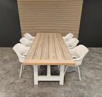 Hartman Bellagio tuinset tafel 260x100 en 6 tuinstoelen, Ophalen, 6 zitplaatsen, Aluminium, Zo goed als nieuw
