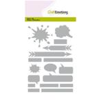 Snijmallen - Craftemotions - swirls-tabs-balloons-banners, Verzenden, Nieuw, Overige thema's, Pons of Mal