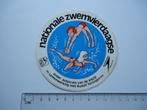 sticker Zwemvierdaagse strip knzb speedo vierdaagse retro, Verzenden