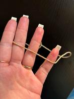 14 karaat tricolor ketting balletjes diamond cut, Ophalen of Verzenden, Zo goed als nieuw, Goud