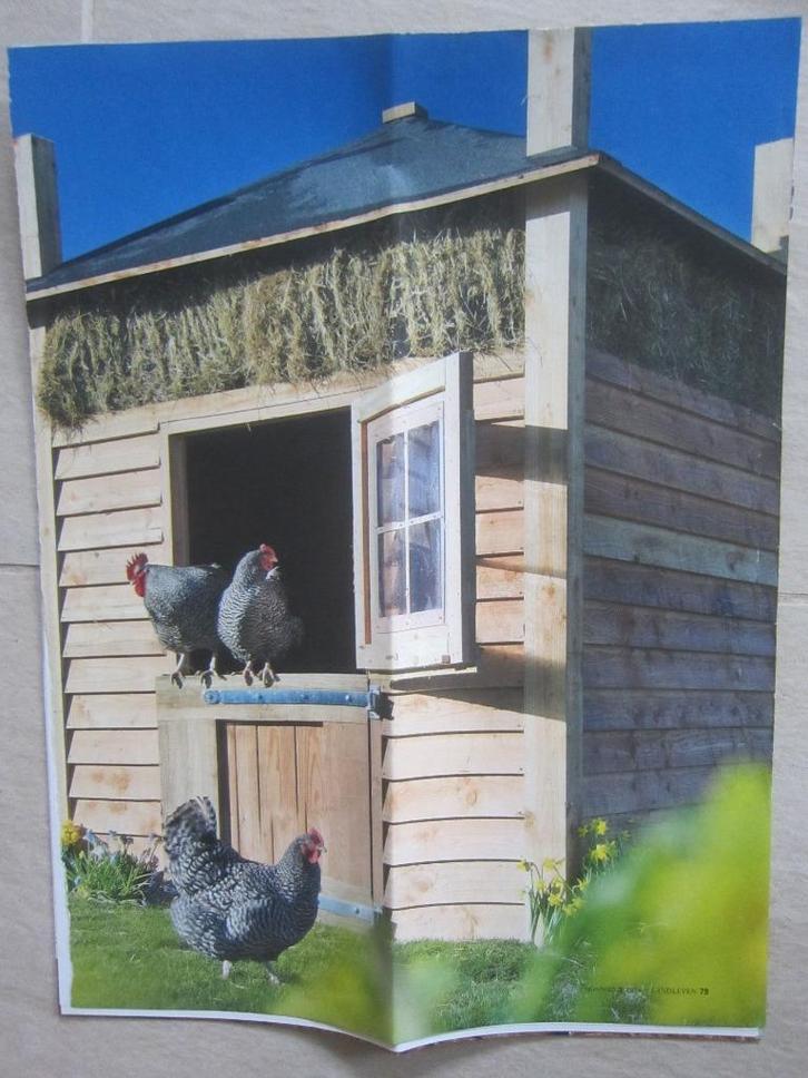 Landelijk kippenhok voor de nacht bouwtekening hooiberg ren, Dieren en Toebehoren, Pluimvee | Toebehoren, Zo goed als nieuw, Kippenhok of Kippenren