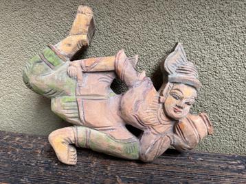 Houtsnijwerk beeld uit Birma Birmese handwerk beschikbaar voor biedingen