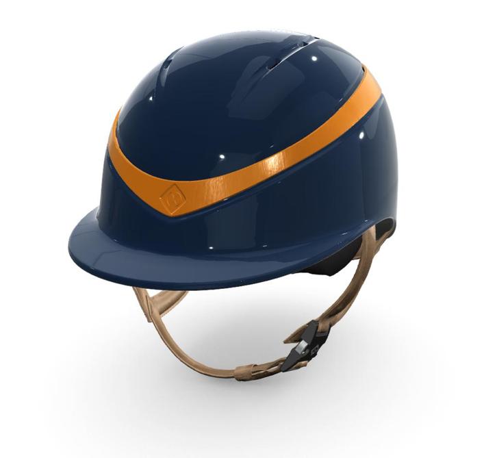 Charles Owen Halo CX Helm - Navy Gloss Oranje, Dieren en Toebehoren, Paardrijkleding, Nieuw, Dames, Heren, Kinderen, Cap, Overige soorten