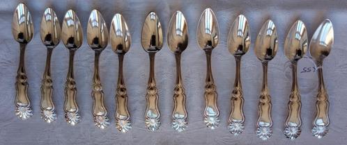 12 zilveren theelepeltjes biedermeier antiek 835 zilver, Antiek en Kunst, Antiek | Goud en Zilver, Zilver, Ophalen of Verzenden