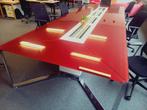 Vergadertafel rood glas, Ophalen, Gebruikt, 150 tot 200 cm, 200 cm of meer