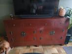 Rood Chinees dressoir, Huis en Inrichting, Kasten | Dressoirs, Ophalen, Zo goed als nieuw, 25 tot 50 cm, 150 tot 200 cm