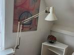 Witte bureaulamp, Huis en Inrichting, Lampen | Vloerlampen, Minder dan 100 cm, Zo goed als nieuw, Ophalen