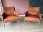 Design on Stock Limec fauteuil cognac leer, Huis en Inrichting, Fauteuils, Ophalen, Minder dan 75 cm, Leer, Zo goed als nieuw