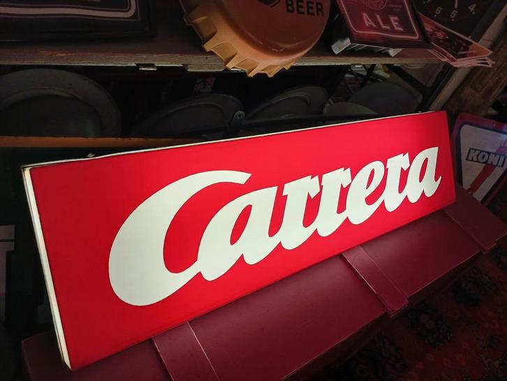 Carrera lichtreclame lichtbak geen neon, Verzamelen, Merken en Reclamevoorwerpen, Gebruikt, Lichtbak of (neon) lamp, Ophalen