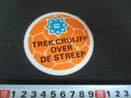 sticker Omroep TROS Trek CRUIJFF over de streep KNVB Oranje, Verzamelen, Ophalen, Zo goed als nieuw, Bedrijf of Vereniging