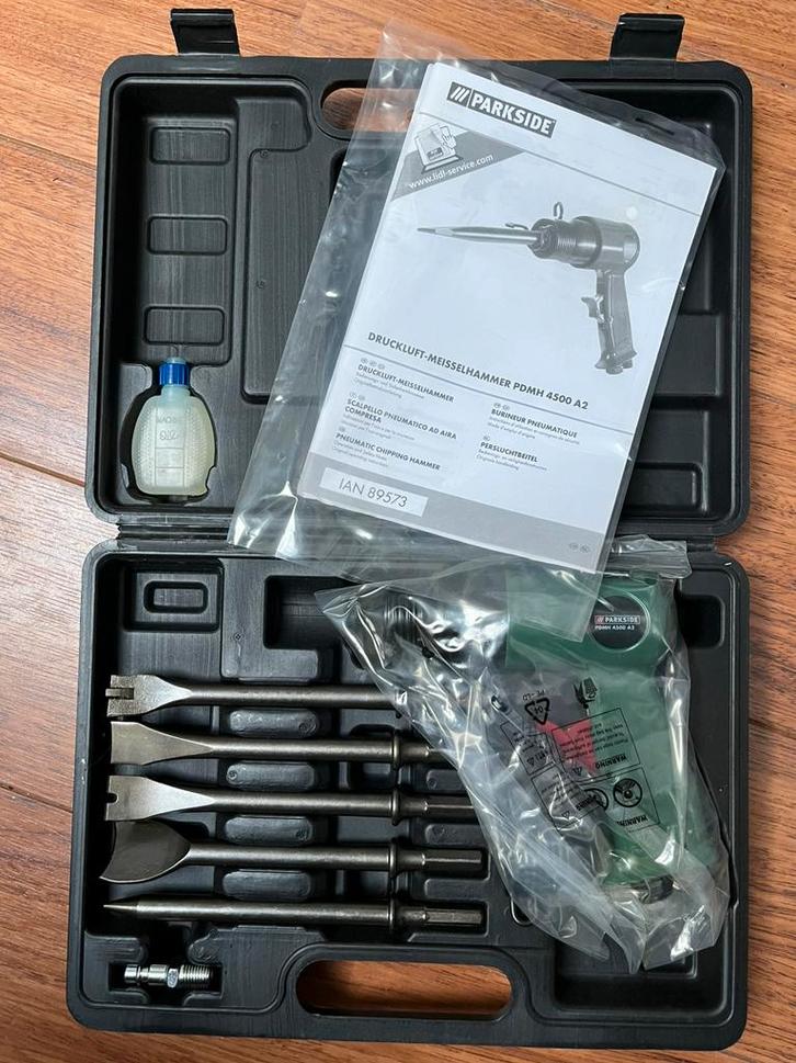 Parkside Perslucht beitelhamer PDMH 4500 A2, Doe-het-zelf en Verbouw, Gereedschap | Handgereedschap, Zo goed als nieuw, Ophalen of Verzenden