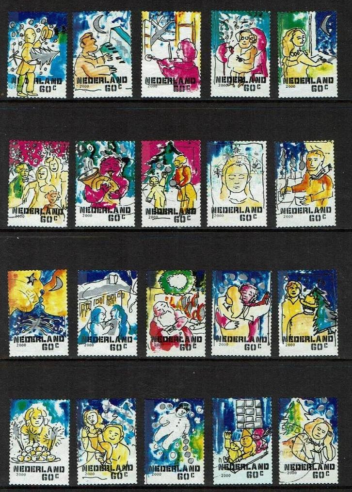 NL2000-24  hele serie kerstzegels, Postzegels en Munten, Postzegels | Nederland, Gestempeld, Na 1940, Ophalen of Verzenden