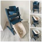 Stokke Tripp Trapp midnight blue+babyset, newbornset, hoes, Ophalen of Verzenden, Zo goed als nieuw, Stokke Tripp Trapp, Stoelverkleiner