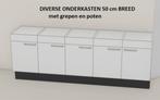 KEUKENMEUBELEN MAT WIT NIEUW Losse kasten 50 cm breed, Huis en Inrichting, Keuken | Keukenelementen, Ophalen, Wit, Nieuw, 50 tot 100 cm