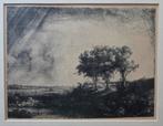 Rembrandt. De drie bomen. Naar beroemde ets., Antiek en Kunst, Kunst | Etsen en Gravures, Ophalen of Verzenden