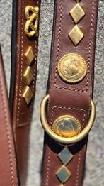 Leren SBT Powerdog halsband met riem, Dieren en Toebehoren, Ophalen of Verzenden, Zo goed als nieuw, Hondenriem