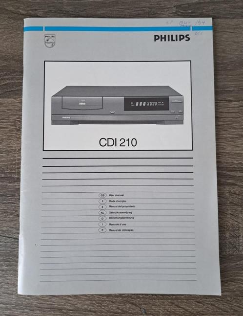 Philips CDI 210 - Handleiding, Audio, Tv en Foto, Overige Audio, Tv en Foto, Ophalen of Verzenden