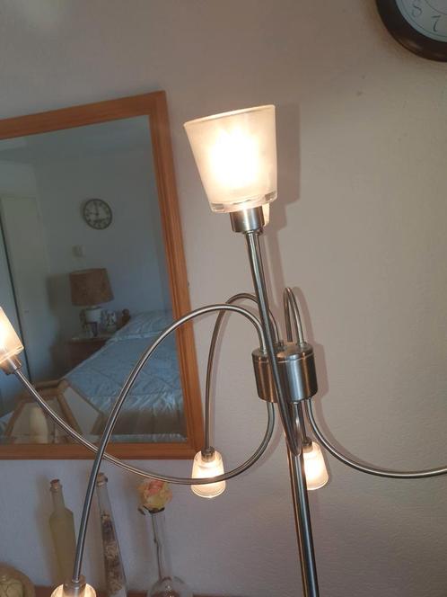 Vloerlamp met 6 armen met led lampjes., Huis en Inrichting, Lampen | Vloerlampen, Zo goed als nieuw, 150 tot 200 cm, Metaal, Ophalen