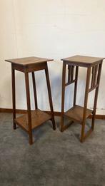 Bloemen tafeltjes, Huis en Inrichting, Tafels | Bijzettafels, Ophalen, Minder dan 55 cm, Gebruikt, Rechthoekig