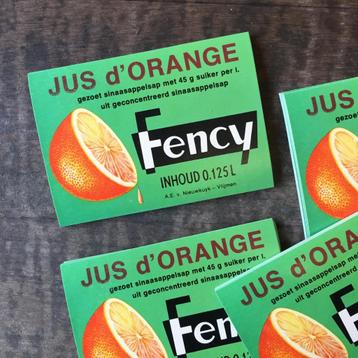 2000 Vintage Etiketten Fency Jus d'Orange beschikbaar voor biedingen