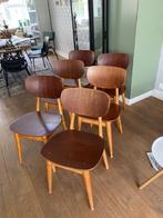 6 Pastoe stoelen van Cees Braakman, Vijf, Zes of meer stoelen, Gebruikt, Bruin, Hout