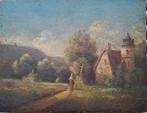 Landschap Barbizon school, Aubert (1903-1981), Antiek en Kunst, Ophalen of Verzenden