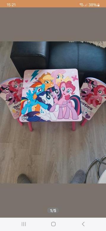 My little pony tafel & 2 stoeltjes