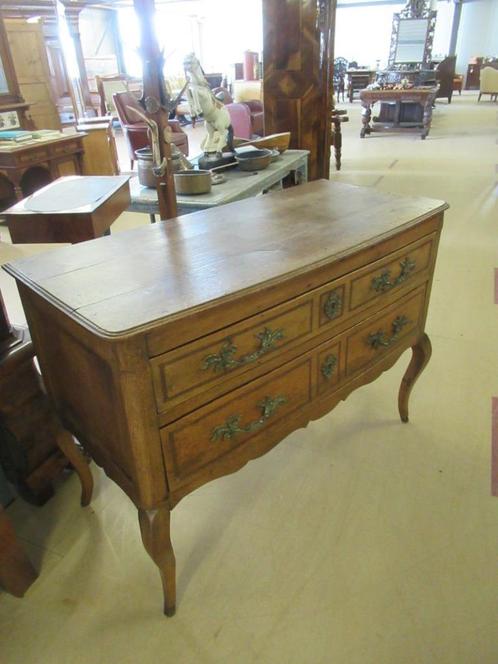 Oer 11585 grote ANTIEKE eiken Franse commode met beslag, Antiek en Kunst, Antiek | Overige Antiek, Ophalen