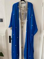 Witte Jelaba met Blauwe Kimono - Maat M, Kleding | Dames, Wit, Zo goed als nieuw, Onder de knie, Ophalen