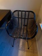 Rotan eetkamerstoelen donkerbruin 4st, Huis en Inrichting, Stoelen, Ophalen, Bruin, Riet of Rotan, Zo goed als nieuw