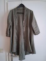 OLIJFGROENE TUNIEK VAN 100% LINNEN, Ophalen of Verzenden, Zo goed als nieuw, Blouse of Tuniek