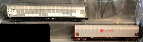Fleischmann 2 schuifwandwagons (Nieuw), Hobby en Vrije tijd, Modeltreinen | N-Spoor, Nieuw, Wagon, Gelijkstroom, Fleischmann, Ophalen of Verzenden