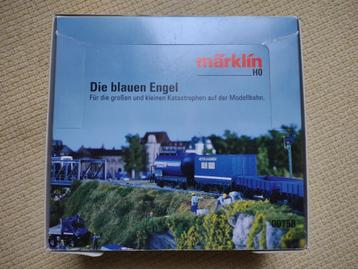 Märklin H0 00758 Die blauen Engel, set 24 goederenwagons THW beschikbaar voor biedingen