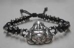 Zilveren verstelbare Geluks armband met Boeddha nr.1455, Verzenden, Zo goed als nieuw, Met bedels of kralen, Zilver