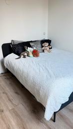 Bedframe met matras (of apart) 200x160cm, Huis en Inrichting, Slaapkamer | Bedden, Ophalen, Zwart, Tweepersoons, Zo goed als nieuw